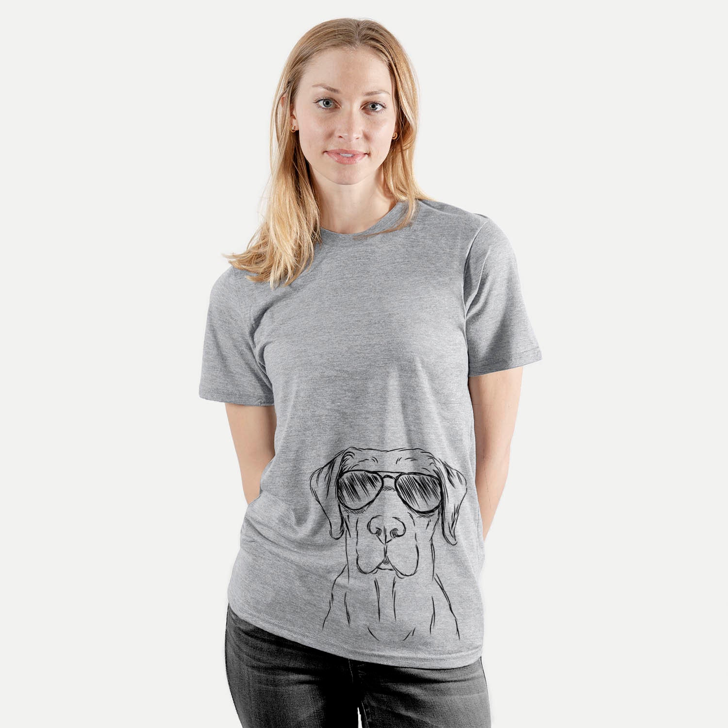 Rowdy The Labrador - Tri-Blend Unisex Crewneck T-Shirt Dog Lover Gift