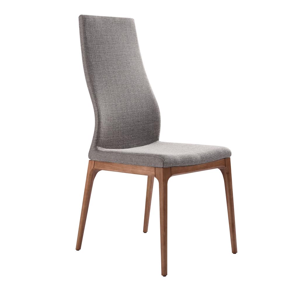 Armen Living Parker Contemporary/Modern Polyester/Polyester Blend Upholstered Dining Side Chair (Wood Frame) in Gray | LCPKSIGR