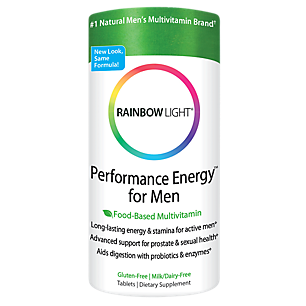 Performance Energy Multivitamin for Men - Food-Based Formula- Iron Free (180 Tablets)