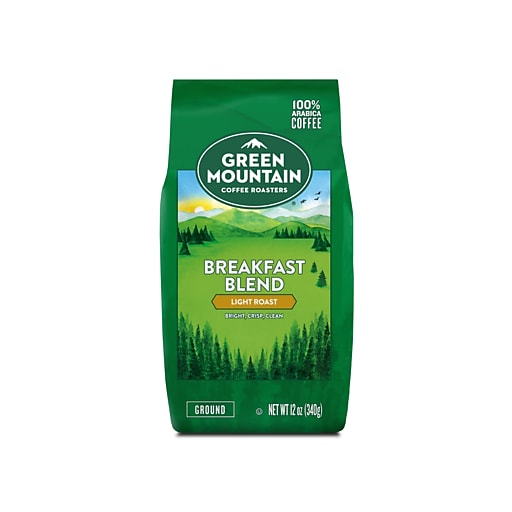 Green Mountain Breakfast Blend Ground Coffee, Light Roast, 12 oz. (38520)