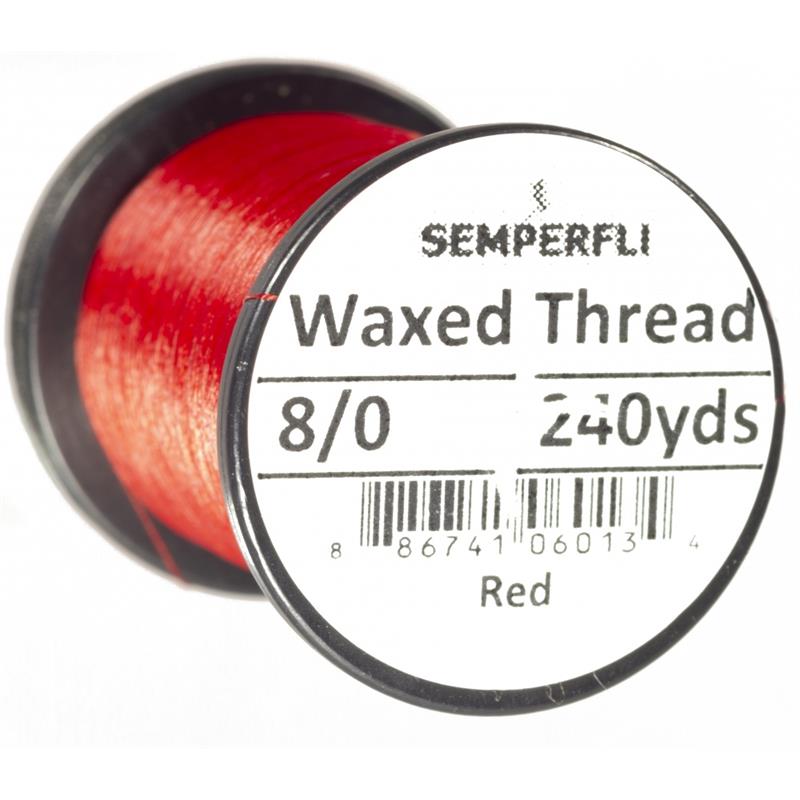 Semperfli Classic Waxed Thread Red 6/0