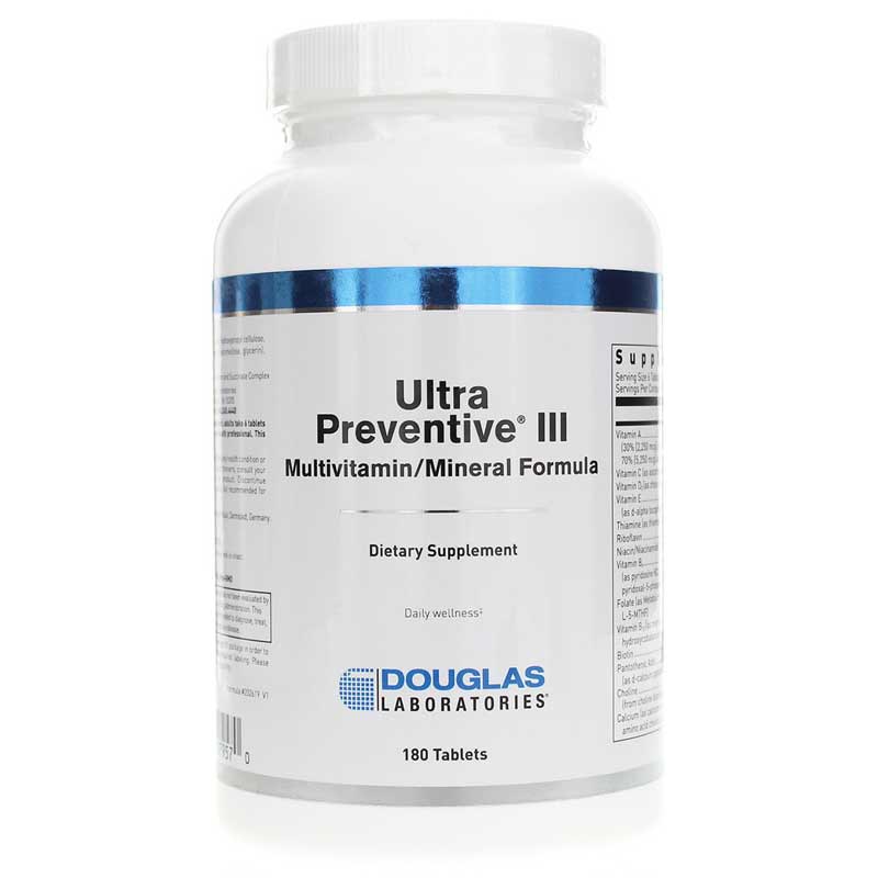 Douglas Laboratories Ultra Preventive III Multivitamin Tablets 180 Tablets