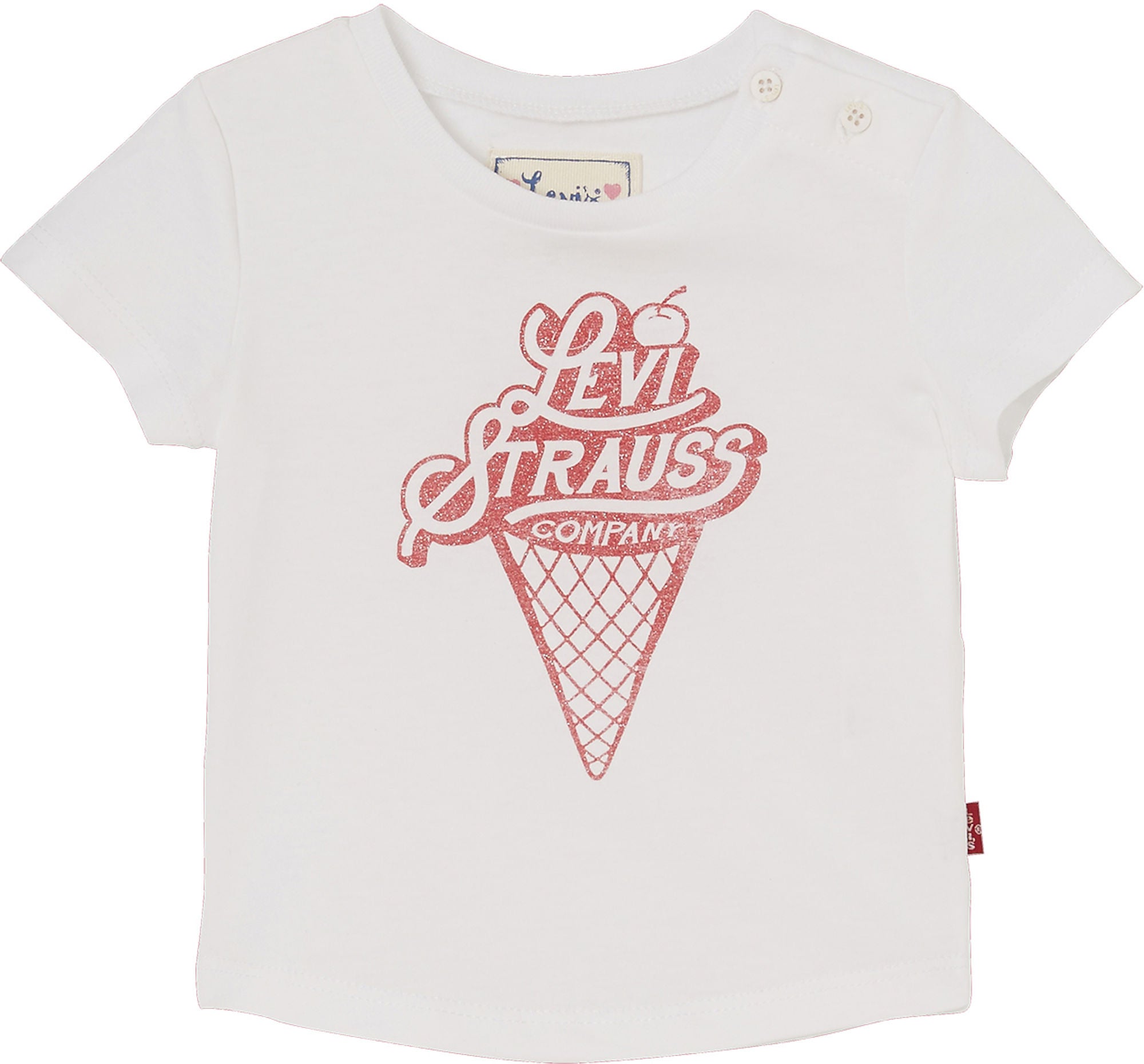 Levi's Kids Ice T-Shirt, White 3 Monate