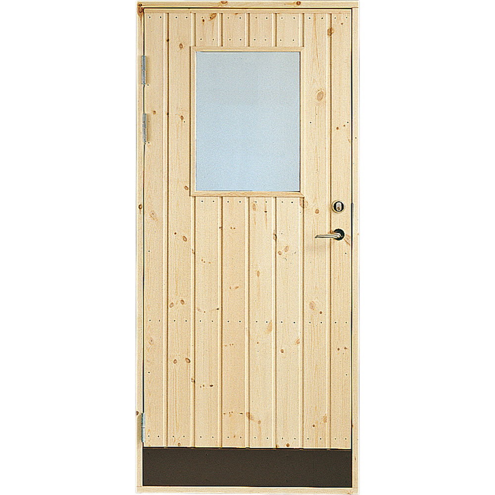 Dør 18° panel, glass Jabo Boddør 8 x 19, Venstre