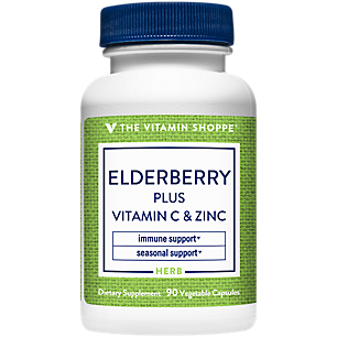 Elderberry Plus Vitamin C and Zinc - Immune & Seasonal Support (90 Capsules)