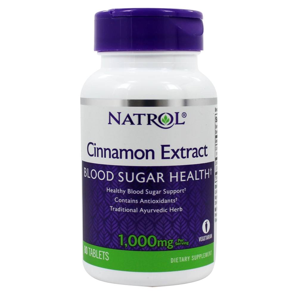 Natrol - Cinnamon Extract 1000 mg. - 80 Tablets