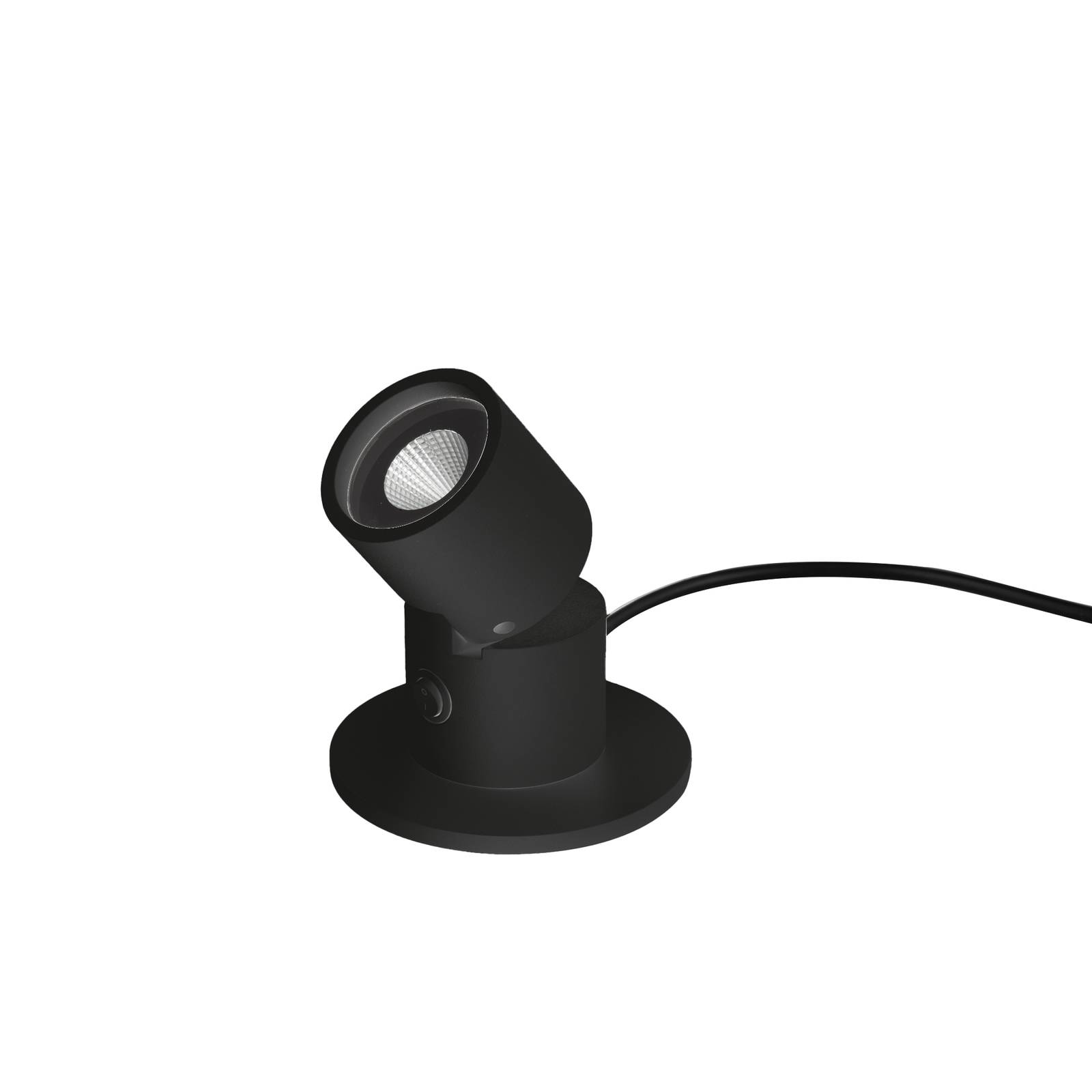 Egger Capri -LED-pöytälamppu spotilla, musta