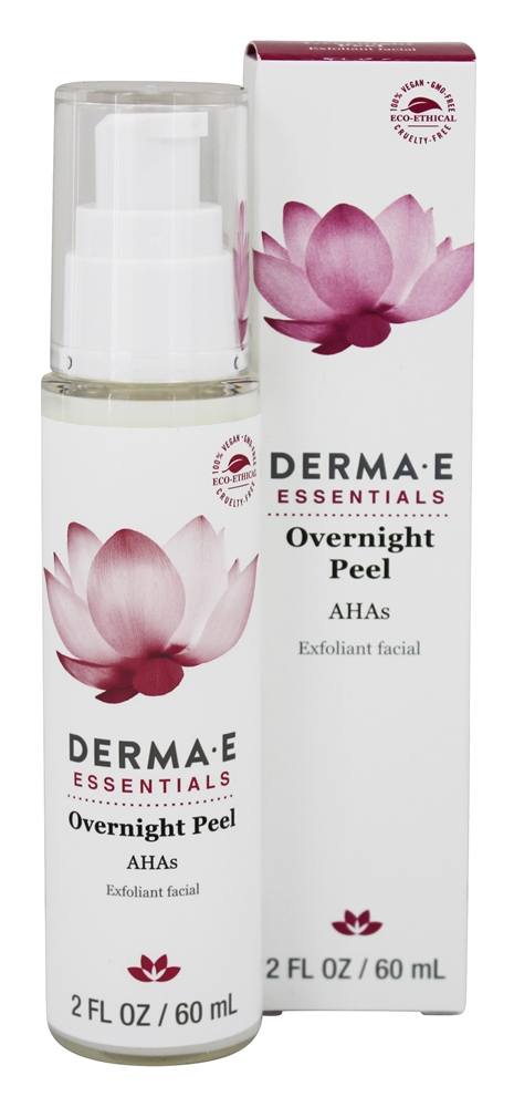 DERMA-E - Essentials Overnight Peel - 2 fl. oz. Evenly Radiant Overnight Peel with Alpha Hydroxy Acids