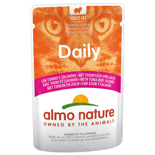 Osta Almo Nature Daily Menu Pouch 6 x 70 g - tonnikala & lohi netistä |  