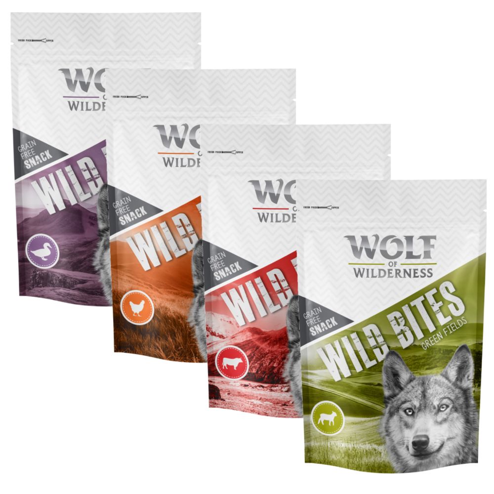 Wolf of Wilderness Wild Bites Dog Snacks Mixed Pack - 3 x 180g (The Taste of Canada, Scandinavia, Mediterranean)
