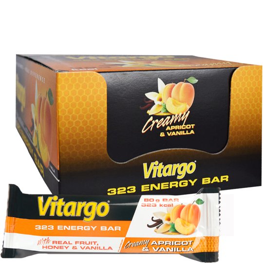 Laatikollinen Energiapatukoita "Apricot & Vanilla" 25 x 80g - 58% alennus