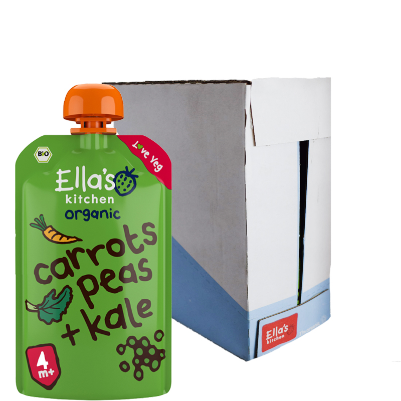 Eko Hel låda Barnmat "Carrots, Peas & Kale" 7 x 120g - 53% rabatt
