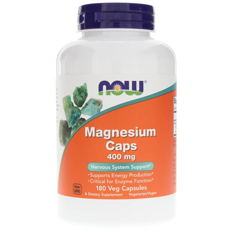 NOW Foods Magnesium Caps 400 Mg 180 Veg Capsules