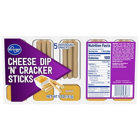 Kroger Cheese Dip 'N' Cracker Sticks - 1.0 oz x 5 pack