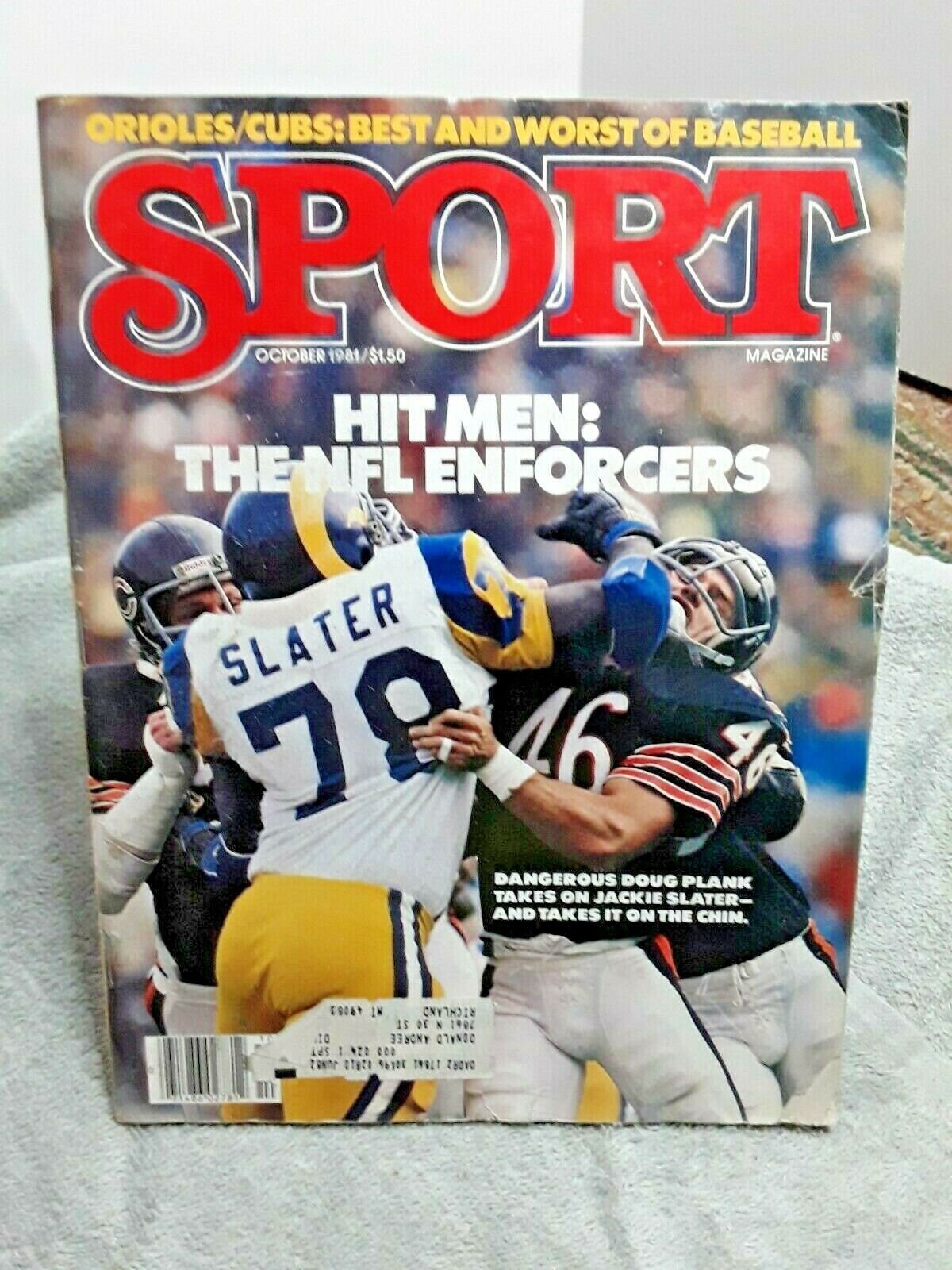 Sport Magazine October 1981 Jackie Slater Los Angeles Rams Football Hitmen San Diego Chargers Air Force Dirt Bike Racing New Jersey Nets
