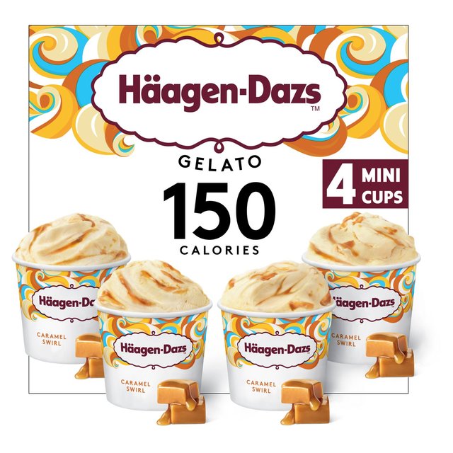 Haagen Dazs Gelato Caramel Swirl Ice Cream Minicups