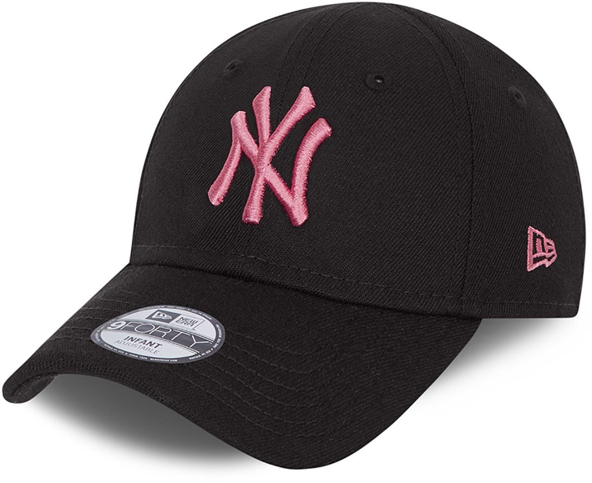 New Era NYY League Essential 9Forty Kappe, Black Pink Lemonade, 0-2 Jahre