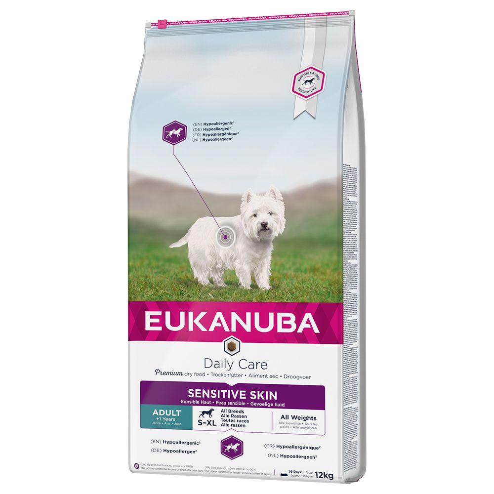 Eukanuba Daily Care Adult Sensitive Skin - Economy Pack: 2 x 12kg