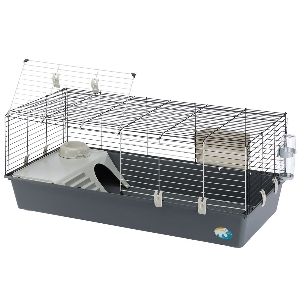 Ferplast Rabbit & Guinea Pig Cage 120 - Grey: 118 x 58.5 x 51.5 cm (L x W x H)