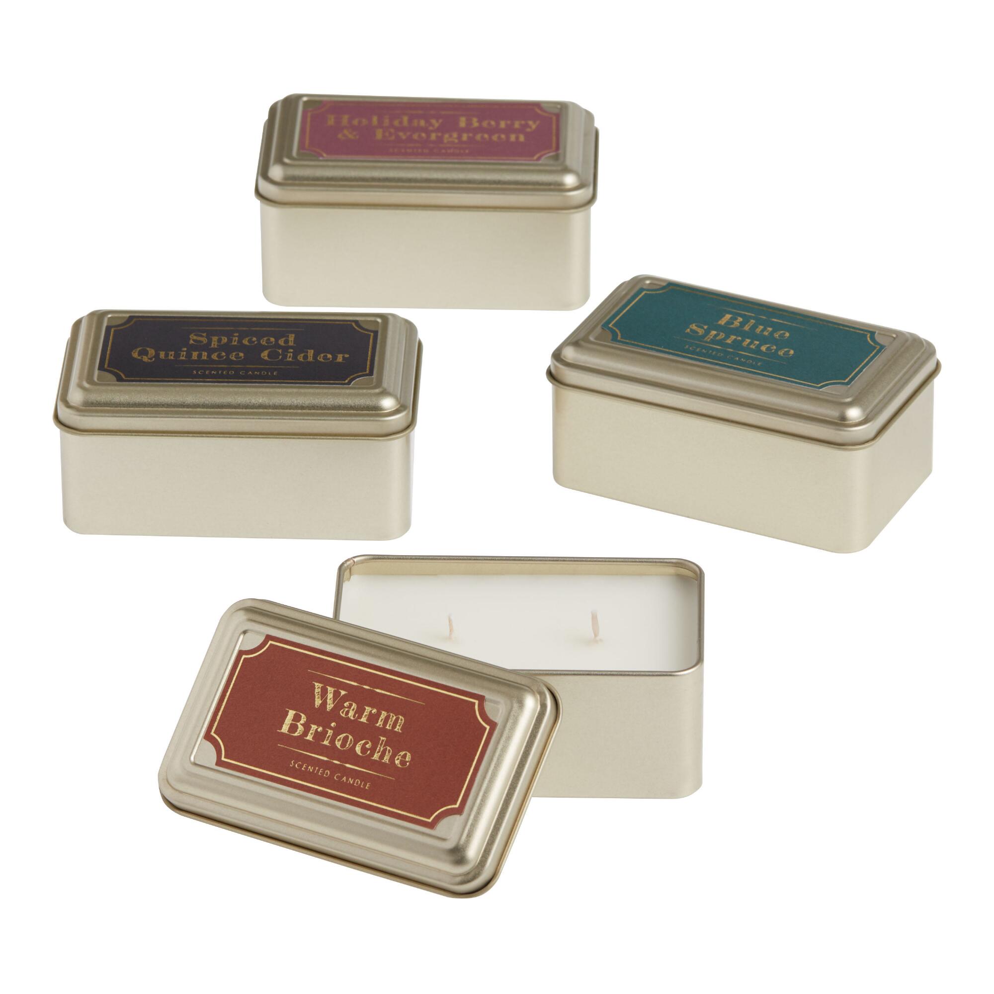 Holiday Gold Tin Travel Candle Collection by World Market