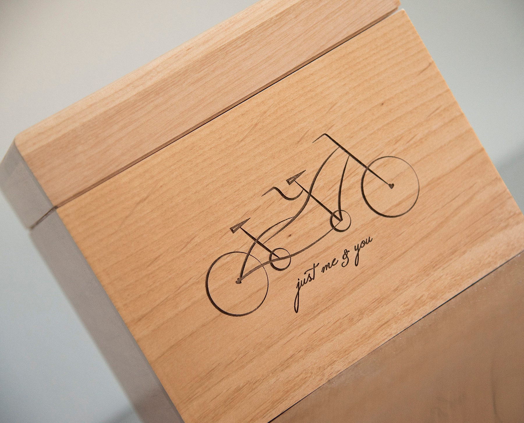 Personalized Recipe Box - Tandem Bicycle