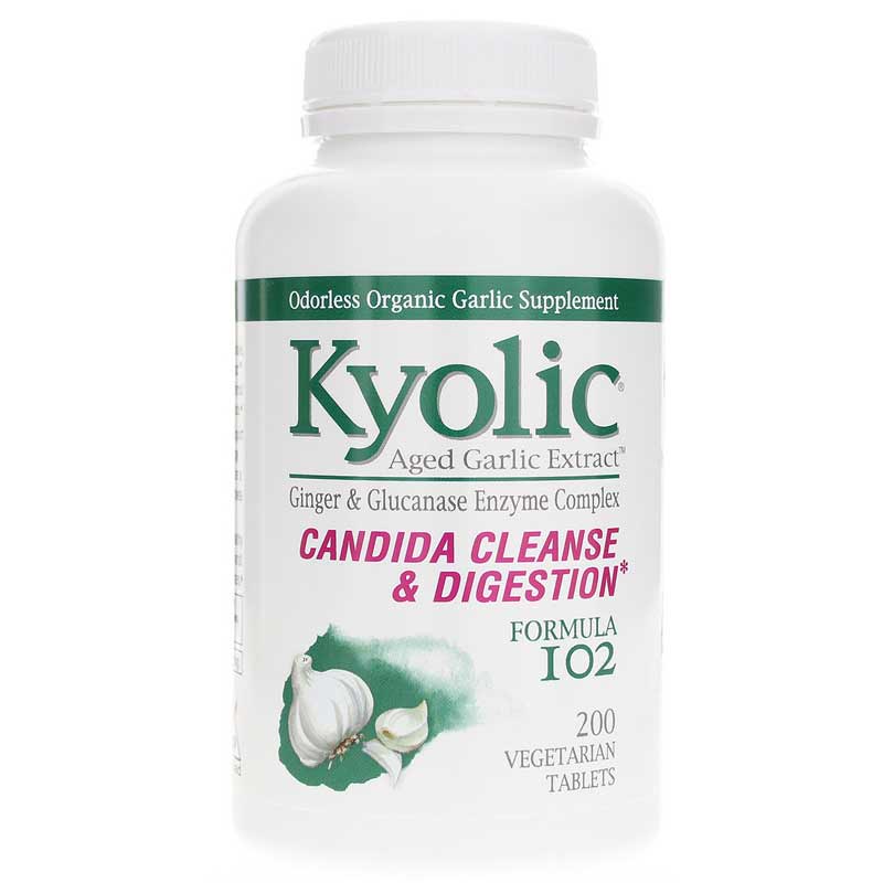 Kyolic Formula 102 Candida Cleanse & Digestion 200 Veg Tablets