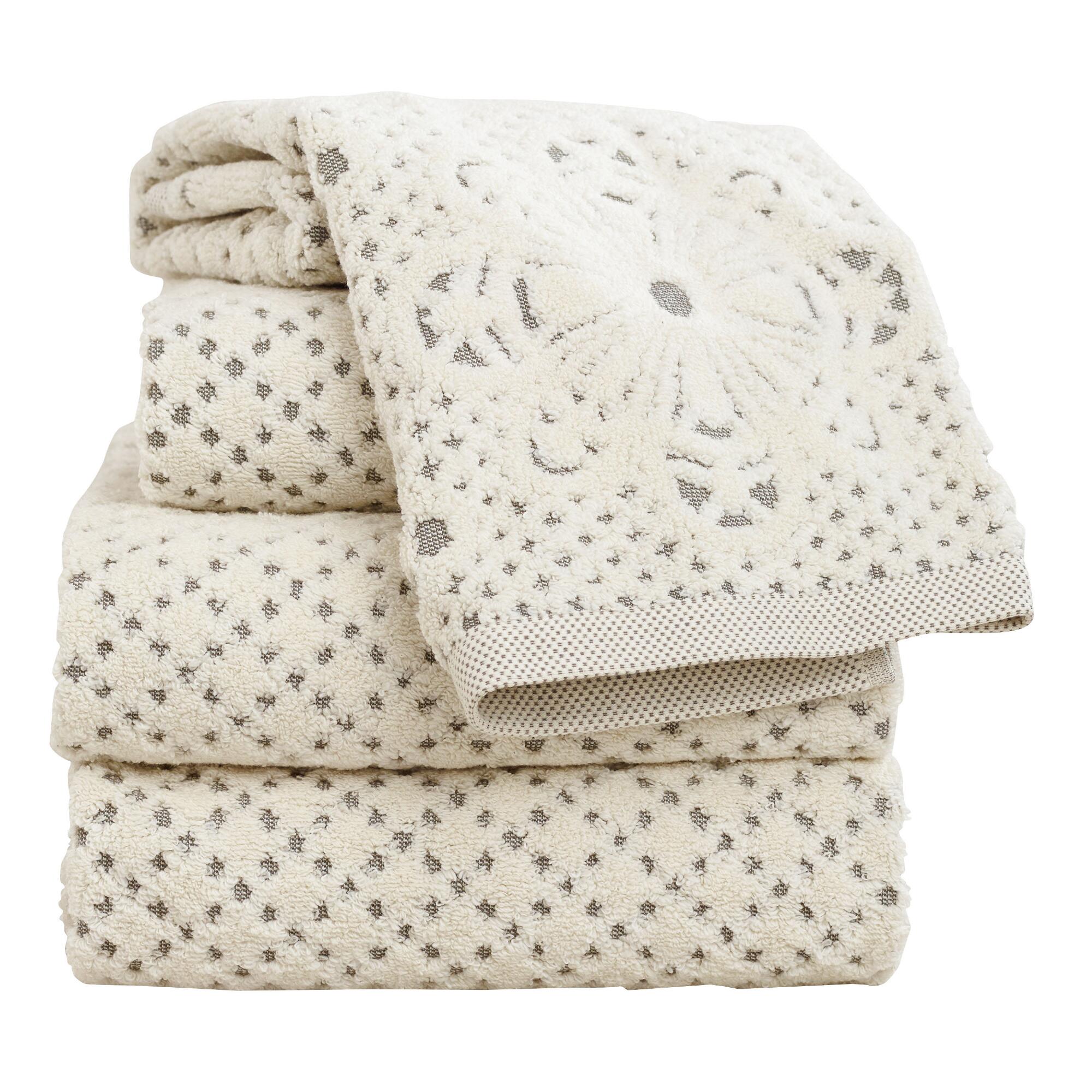 Lattice Sculpted Bath Towel Collection by World Market