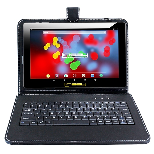 LINSAY F10 Series 10.1" Tablet, WiFi, 2GB RAM, 32GB, Android 10, Black w/Black Keyboard (F10XIPSBK)