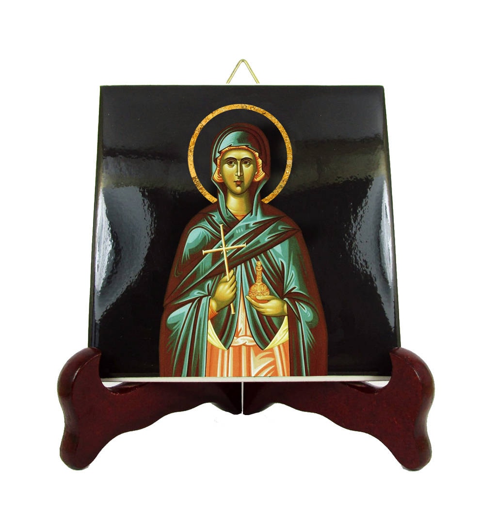 Saint Martha Of Bethany - St Icon On Ceramic Tile Christian Saints Art Catholic Icons