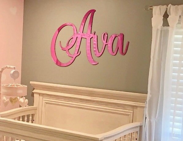 48 Acrylic Custom Name Sign Wall Decor Nursery Room Decoration Backdrop