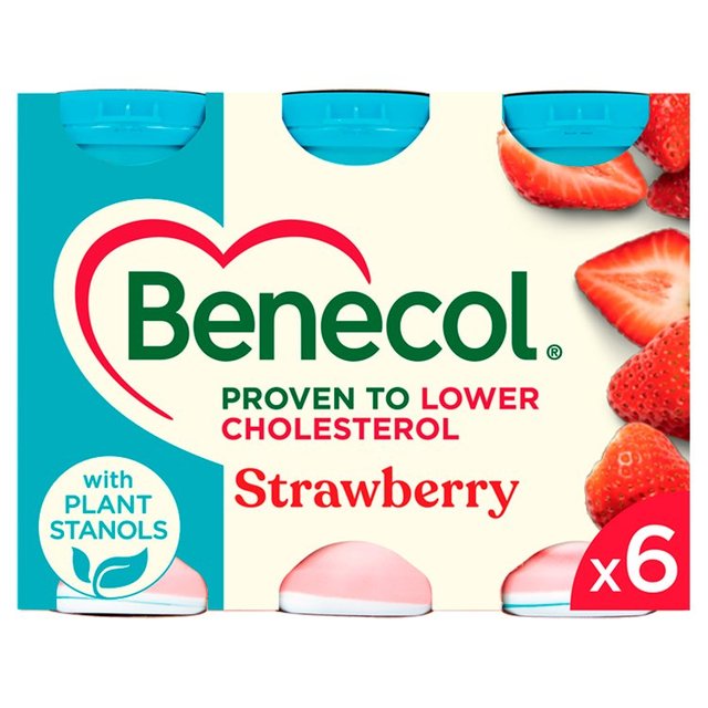Benecol Cholesterol Lowering Yogurt Drink Strawberry