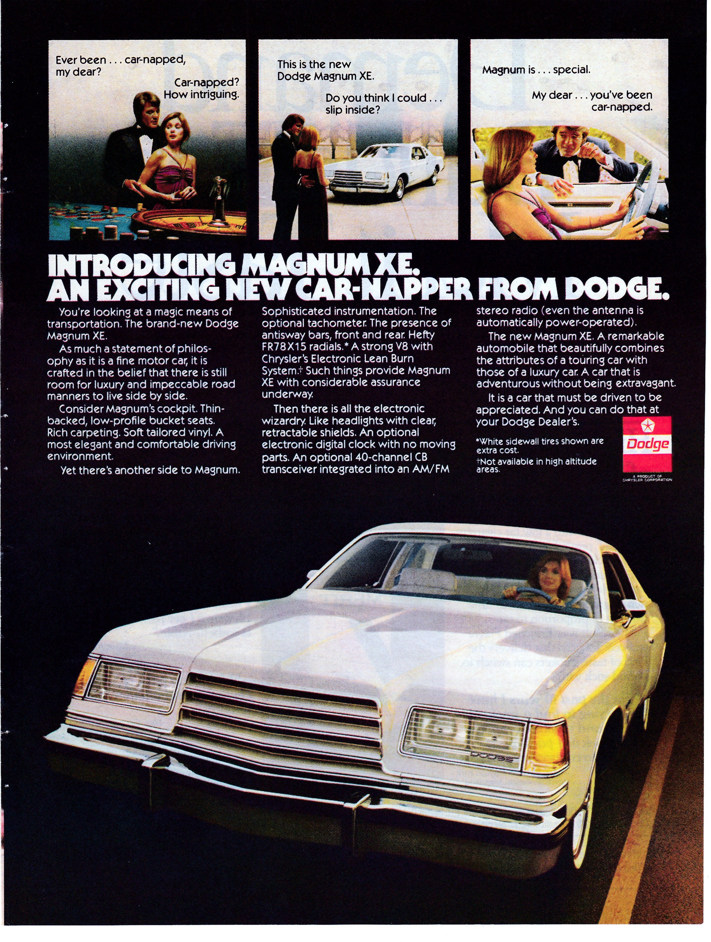 1977 Dodge Magnum Xe Introduction Touring + Luxury-Original Magazine Ad