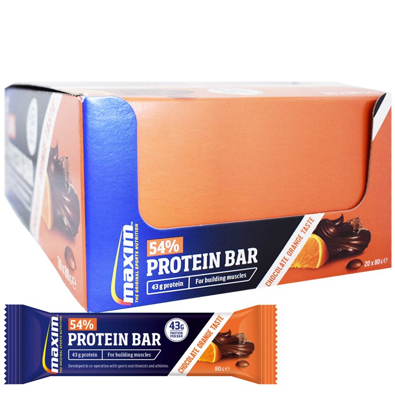 Hel Låda Proteinbars "Chocolate & Orange" 20 x 80g - 54% rabatt