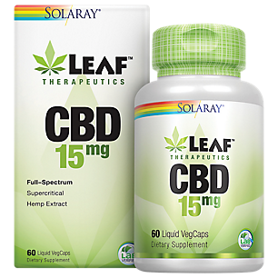 Leaf Therapeutics Full-Spectrum CBD - 15 MG Per Serving (60 Liquid Vegetarian Capsules)