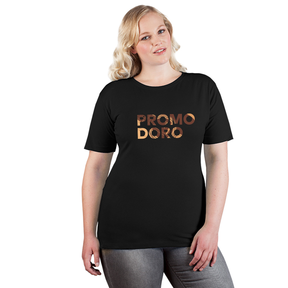 Print "promodoro guitar" Premium T-Shirt Plus Size Damen, Schwarz, XXL
