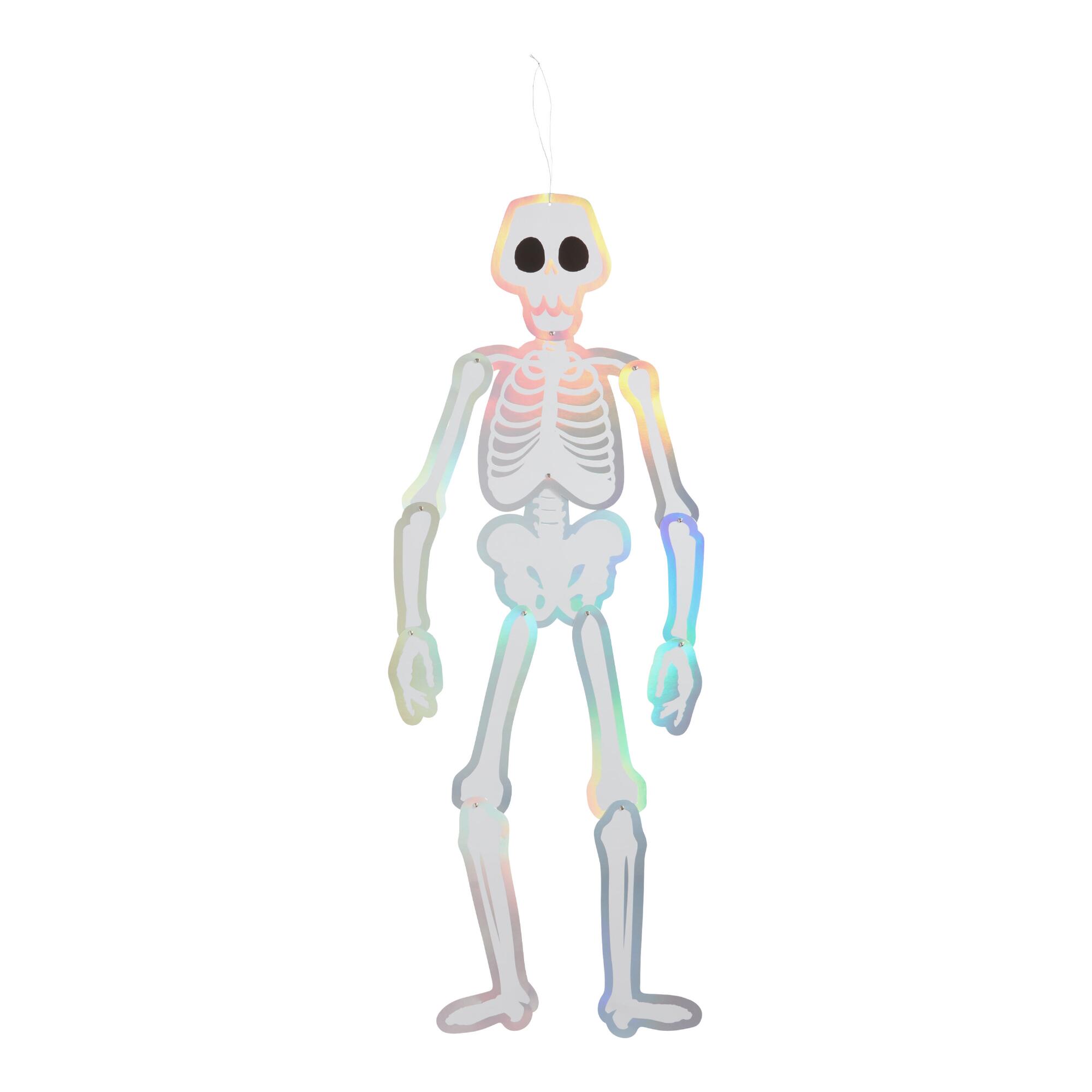 Iridescent Foil Jointed Halloween Skeleton Decor by World Market