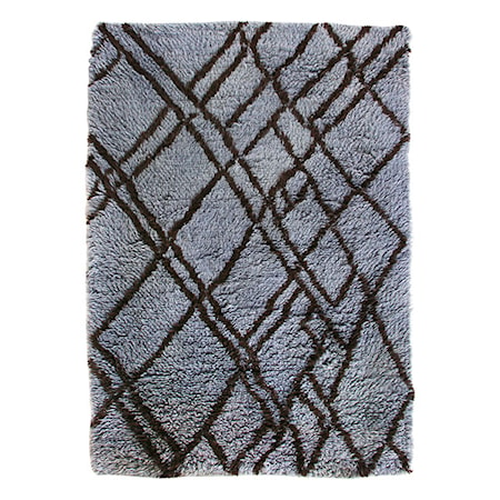 Woolen berber Matto Grey/Blue 180 x 280 cm