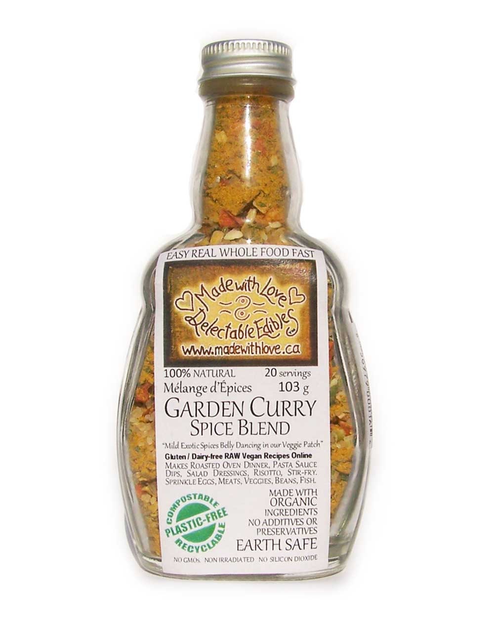 Garden Curry 4.5Oz Artisan Spice Blend Organic & Veggie Mix Gluten Free Vegan Dairy - Herb Food Pasta Sauce Dip