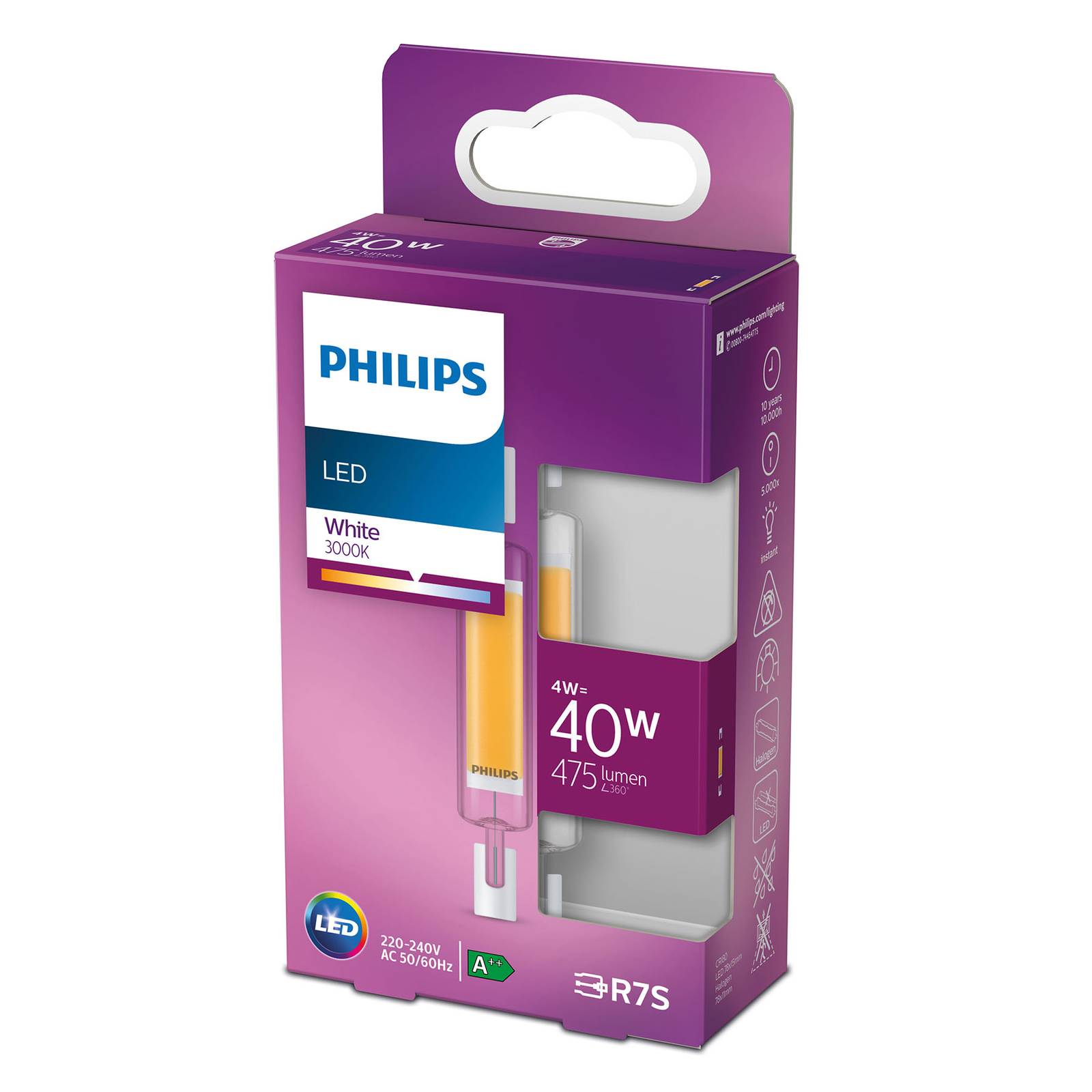 Philips LED-putkilamppu R7s 78mm 4W