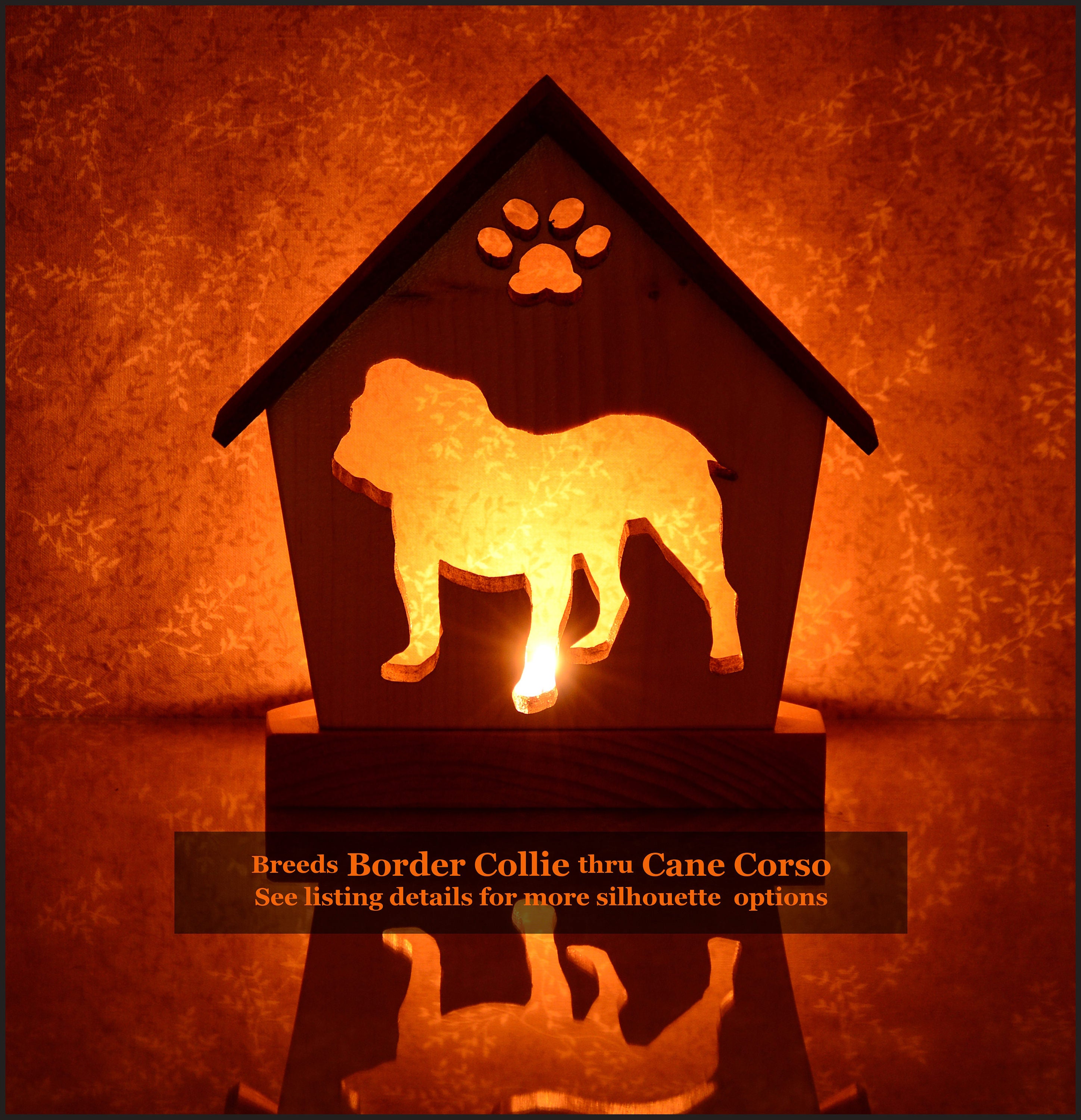 Personalized Gift For Dog Loverspet Memorialcandle Tealight Holder| Border Colliebulldogbullcane Corso | Unique Giftspet Sympathy
