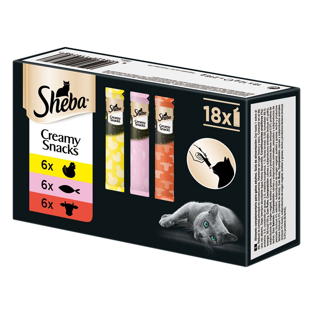 Sheba Creamy Snacks Multipack - 18 x 12g