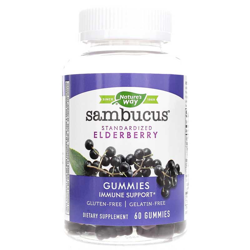 Natures Way Sambucus Elderberry Gummies 60 Gummies