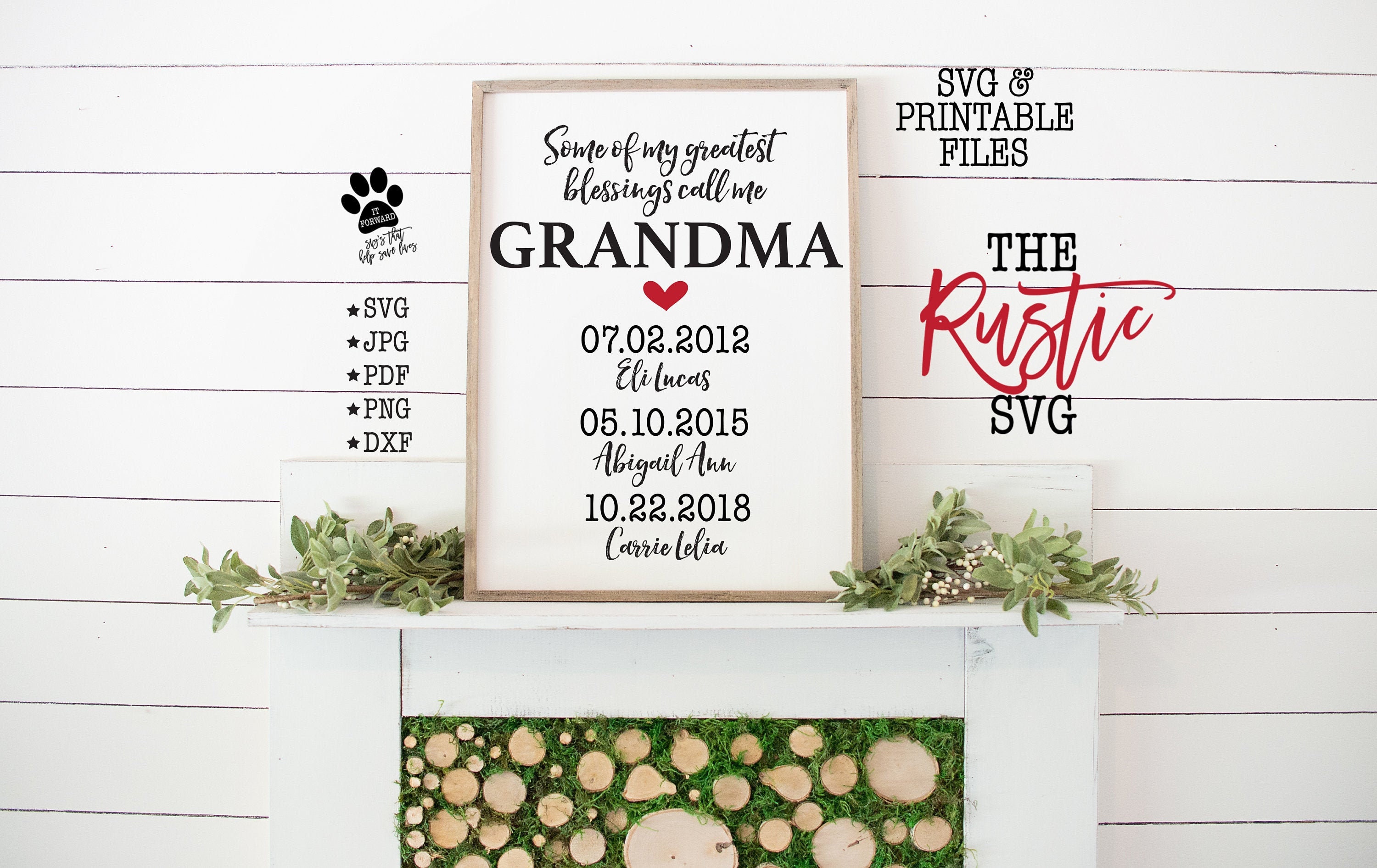 Some Of My Greatest Blessings Call Me Grandma, Grandma Sign With Names, Gift, Gift For Mother's Day Svg, Cricut, 004