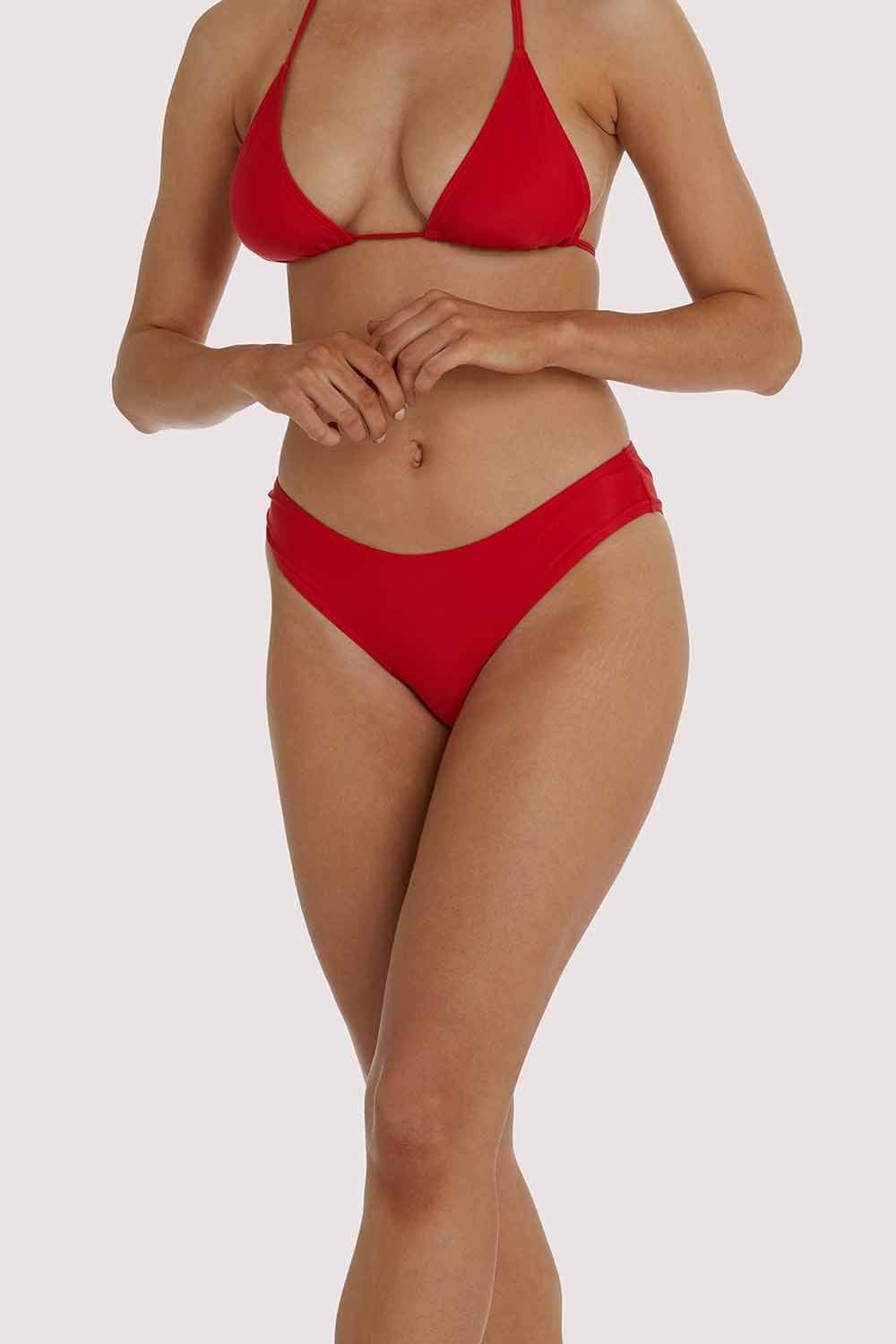 Hustler Red Shortie Bikini Brief UK 10 / US 6
