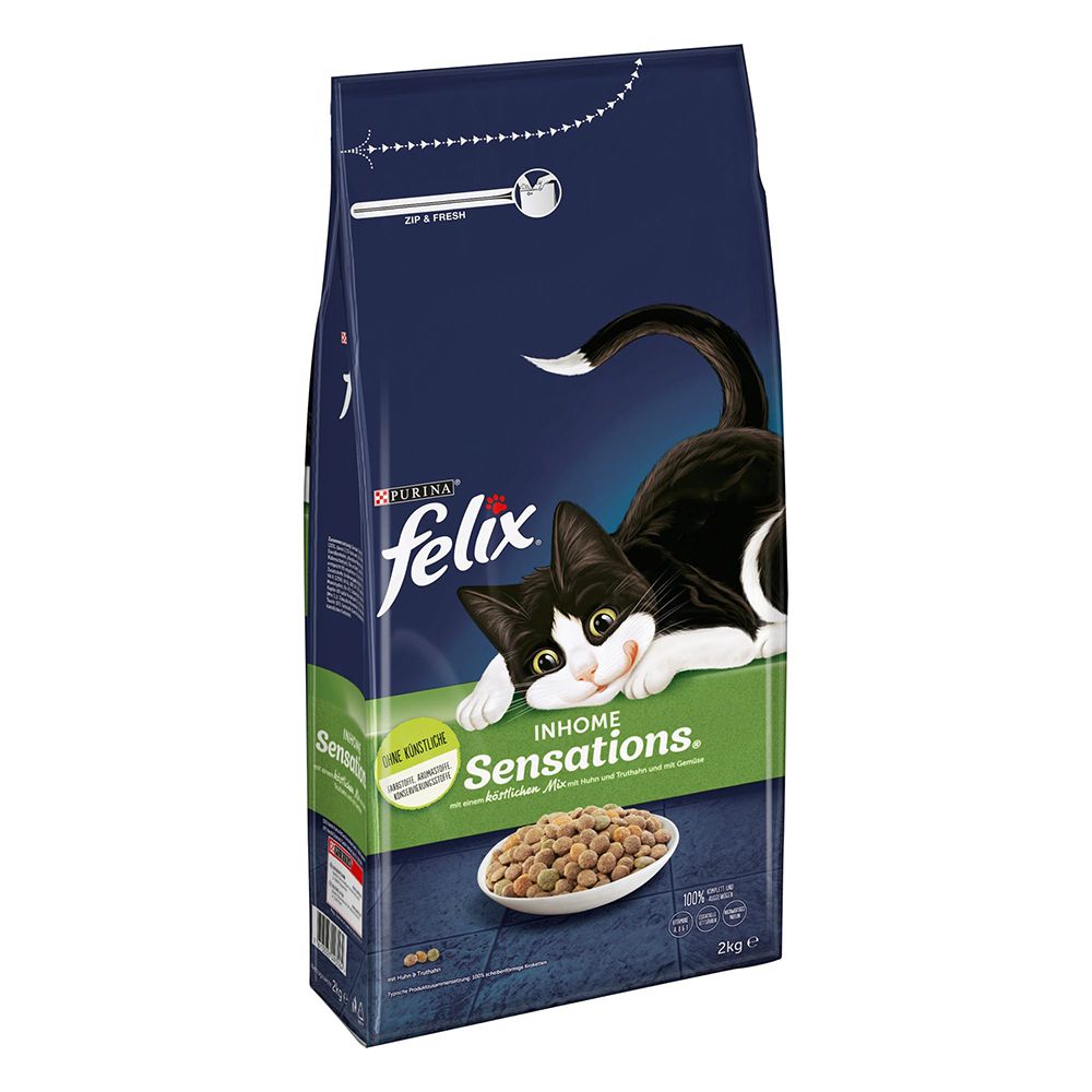 Felix Indoor Sensations Dry Cat Food - 2kg