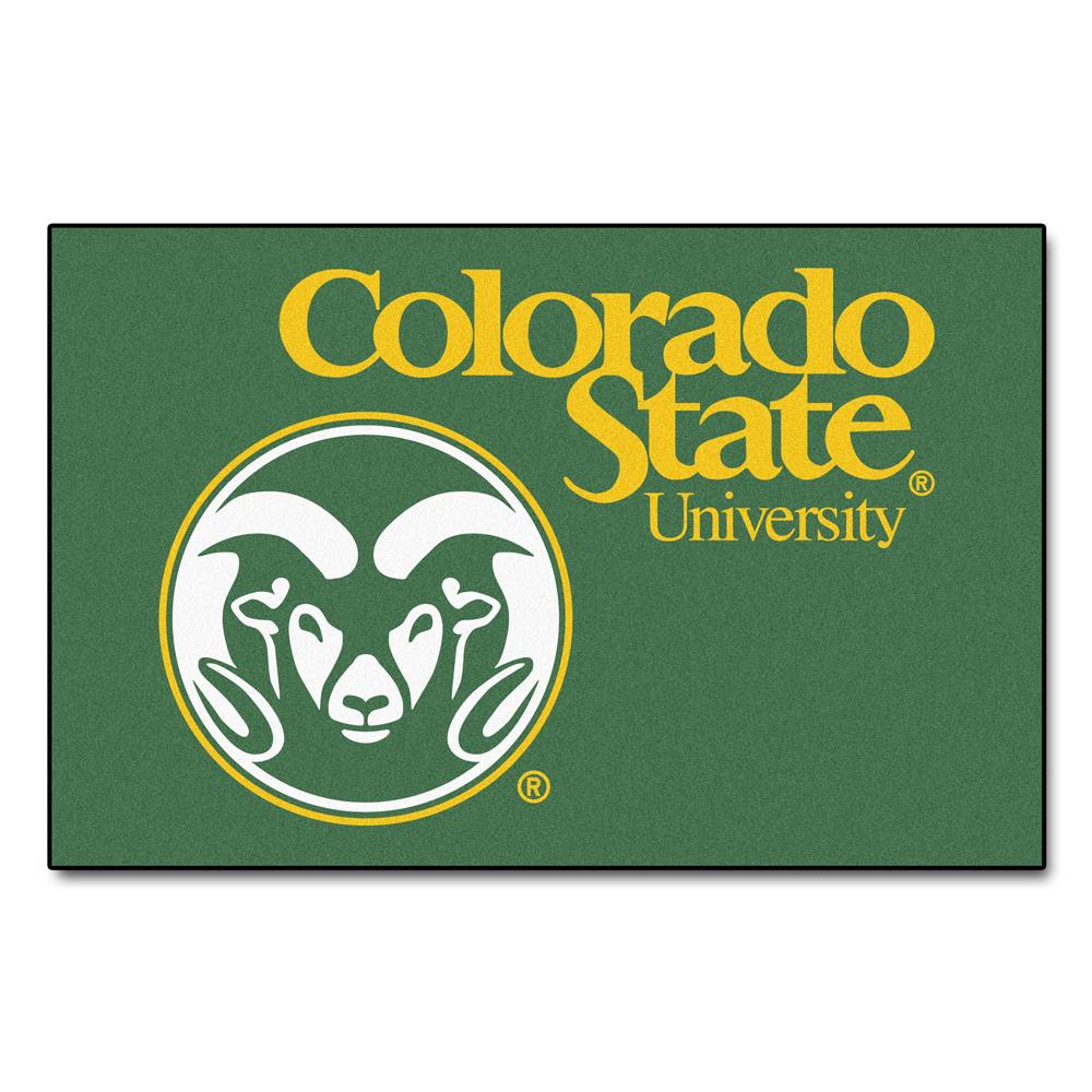FANMATS Colorado State Rams 1-1/2 x 2-1/2 Solid Sports Throw Rug in Green | 2250