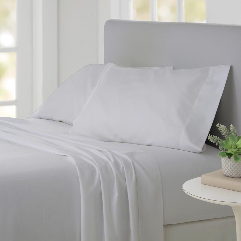 WestPoint Home Triblend Twin Cotton Blend Bed Sheet Polyester in White | 028828614186