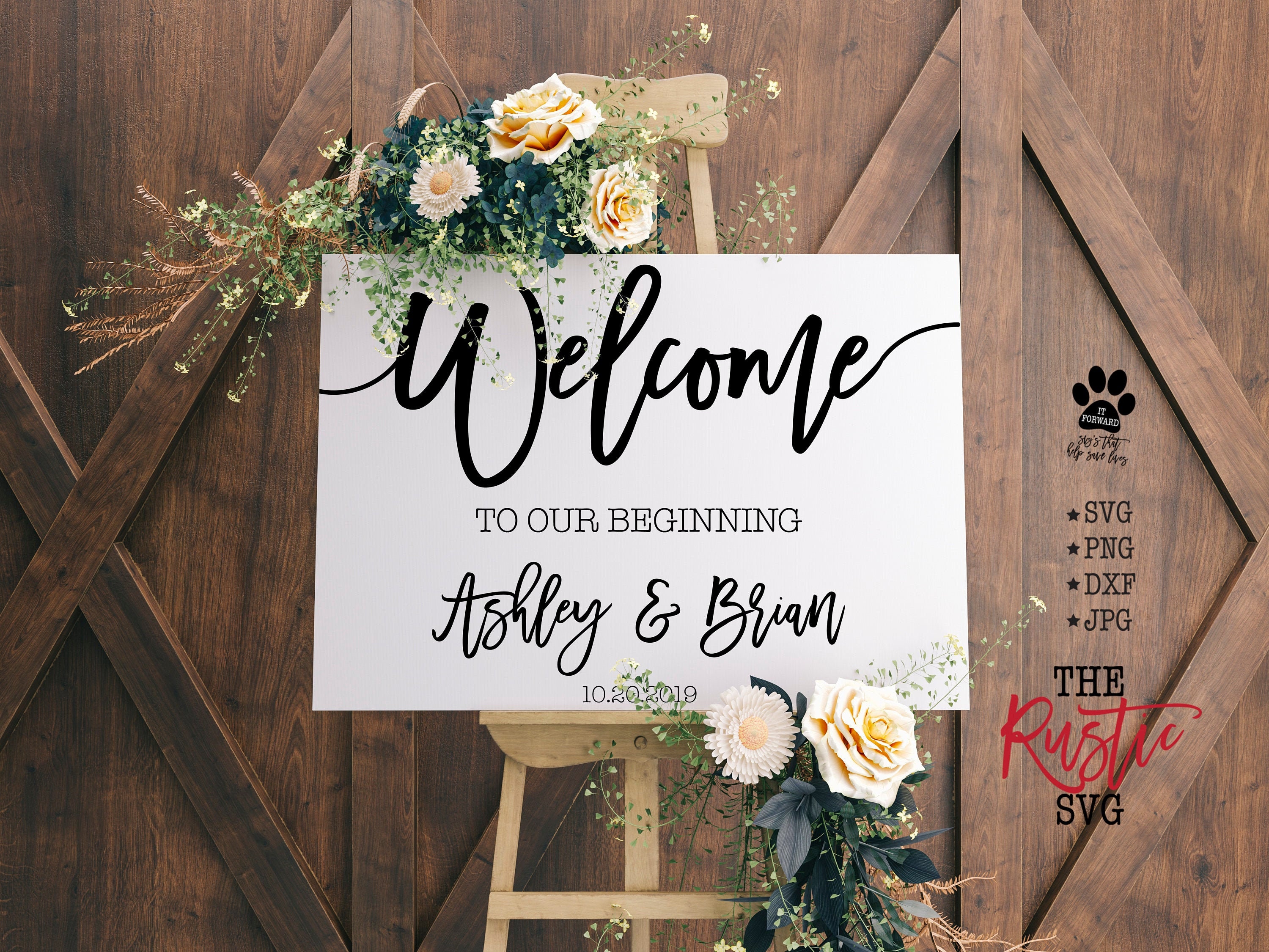Wedding Welcome Sign, To Our Beginning, Printable Beginning Easel Svg, Jpg, Png, 002