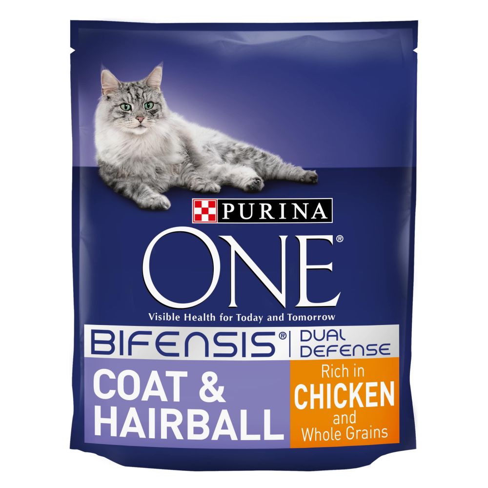 Purina ONE Coat & Hairball Chicken & Whole Grains Dry Cat Food - 3kg