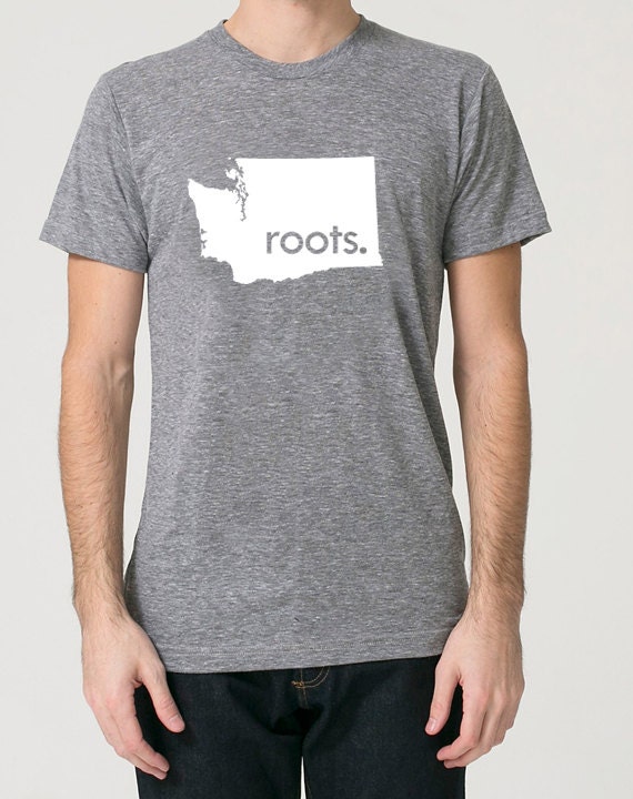 Washington Wa Roots Tri Blend Track T-Shirt - Unisex Tee Shirts Size S M L Xl